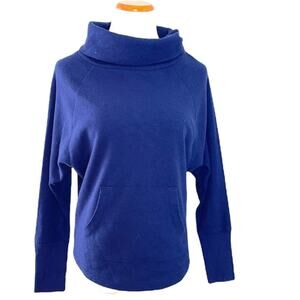 Caslon Blue Ribbed Cowl Neck Sweater NWT SIZE XS
